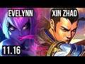 EVELYNN vs XIN ZHAO (JUNGLE) | 13/1/6, Legendary, 800+ games, 900K mastery | NA Master | v11.16