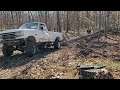 That too much log for my lifted cummins turbo diesel. full vid