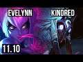 EVELYNN vs KINDRED (JUNGLE) | Rank 3 Eve, 13/1/5, Legendary, 300+ games | NA Challenger | v11.10