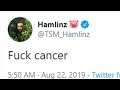 Hamlinz tweeted this :/ ... #fuckcancer