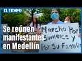 Manifestantes se reúnen en el parque de Los Deseos, norte de Medellín | Paro 28 de abril