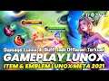 LUNOX GAMEPLAY | DAMAGE LUNOX DI BUFF! JADI MAGE OFFLANER TERKUAT! ITEM LUNOX & EMBLEM LUNOX 2021