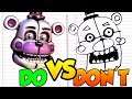 DOs & DON'Ts   Drawing Five Nights At Freddy's Sister Location In 1 Minute CHALLENGE!