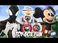 Spiderman and Mickey Mouse Disney Infinity 3.0 Power Disc Toy Box Fun Gameplay