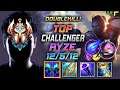 Challenger Ryze TOP vs Kennen - 챌린저 탑 라이즈 템트리 룬 만년서리 난입 ライズ Райз 符文法师 雷茲 - LOL KR 11.18