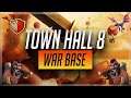 Clash of Clans Town Hall 8 Anti 3 Star War Base | CoC Best TH8  war base Layout 2021 New Update