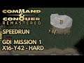 Command & Conquer Remastered Speedrun (Hard) - GDI Mission 1 - X16-Y42