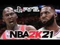 NBA 2K21 PS5 - Jordan vs Lebron - Chicago Bulls 1998 vs Los Angeles Lakers 2021