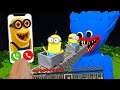MINIONS CALL TO HUGGY WUGGY AT 3:00 AM Poppy Playtime SQUID GAME DOLL MINIONS in MINECRAFT play