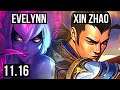 EVELYNN vs XIN ZHAO (JUNGLE) (DEFEAT) | 78% winrate, Legendary | EUW Master | v11.16