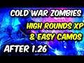 *NEW* BLACKOPS ZOMBIES GLITCH FOR HIGH ROUNDS AND FAST XP AFTER PAYCH 1.26 (CALL OF DUTY COLD WAR)