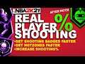 REAL PLAYER SHOOTING PERCENTAGE HELPS!! after patch GET HOTZONES FAST - SHOOTING BADGES FAST