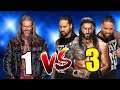 WWE Edge vs. Roman Reigns & The Usos (Jey Uso & Jimmy Uso) - WWE 1 VS 3 Handicap Match