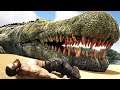 Encontramos JACARÉ GIGANTESCO, Caçando o Purussaurus! - ARK Survival Evolved | (#28) (PT-BR)