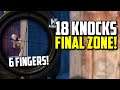 SIX FINGER claw player knocks 18 ENEMIES in FINAL CIRCLE! | PUBG Mobile
