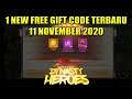 1 New Free Gift Code Terbaru 11 November 2020 | Dynasty Heroes - Legend of Samkok