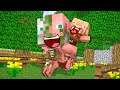 Monster School : Zombie Pigman Brothers Challenge - Minecraft Animation