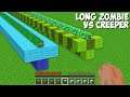 What if you SPAWN SUPER LONG ZOMBIE VS LONG CREEPER in Minecraft ? SUPER LONG MOB !