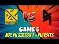 DEMOLISHED! BREN vs BLCK [Game 5] | BREN ESPORTS vs BLACKLIST | MPL-PH S7 Playoffs Day 2 (ENGLISH)