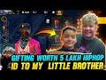 I Surpise My Little Brother Worth 5 Lakh  (Hiphop,Criminal) ID free fire Richest ID |Garena Freefire