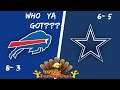 🏈Dallas Cowboys vs Buffalo Bills👀2nd Half Only Hood Commentary by MG💯Happy MF Turkey Day