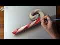 Candy Cane 3D drawing with Marcello Barenghi (music: Peter Godfrey)