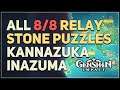 All 8 Kannazuka Relay Stone Puzzles Genshin Impact