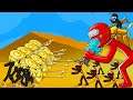 Golden Army VS Kai Rider, Stone Giant and Zombie Army - STICK WAR LEGACY! New Missions