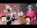 Scary Teacher Miss T vs Ice Scream Rod's | Shiva and Kanzo Gameplay