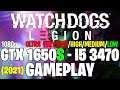 Watch Dogs: Legion (2021) | GTX 1650S 4GB - i5 3470 |