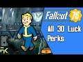 Fallout 76 Guide Book - All 30 Luck Perks