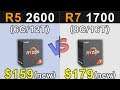 R5 2600 Vs. R7 1700 | Stock and Overclock | New Games Benchmarks