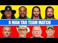 Rollins & Undertaker & Drew McIntyre & Big E vs. Lesnar & Shawn Michaels & John Cena & Shane McMahon