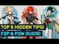 5 Genshin Impact Tips You Might Not Know! - F2P & P2W Dangers!