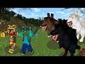 BECOMING A WEREWOLF FOR THE DAY INSIDE OF MINECRAFT!! DON'T GET SLAUGHTERED BY THIS WOLF!! Minecraft