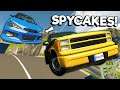 Spycakes & I Jumped Our Cars Over the Biggest Ramp! - BeamNG Multiplayer Mod Gameplay
