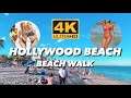 Hollywood Beach [4K] Beach Walk Tour FL USA
