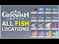 All Fish Spot Locations - Fishing Guide | Genshin Impact 2.1
