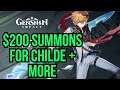 $200 Summons on 1.1 Banners! (Main Account) - Genshin Impact
