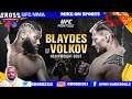 🤼‍♂️Curtis Blaydes vs Alexander Volkov Mike on Sports Commentary No Video Footage