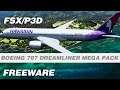Boeing 787 Dreamliner Mega Pack Freeware Add-on for FSX & P3D