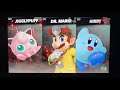 SSBU - Jigglypuff vs Yellow Dr. Mario vs Blue Kirby