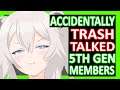 【Hololive】Botan ACCIDENTALLY TRASH TALKED 5TH GEN MEMBERS【Eng Sub】