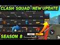 Clash Squad Rank Season 8 update |Free fire Cs Rank session end