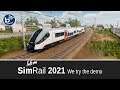 Lets play SimRail 2021 demo. Its a train driving railway railroad simulator sim