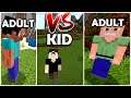 SPEEDRUNNER (kid) vs 2 HUNTERS (adults) - Minecraft Manhunt - Windows 10 Bedrock - BASEMENT