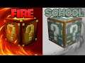 FIRE vs SCHOOL LUCKY BLOCKS | Minecraft Lucky Race