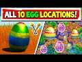 Forage Bouncy Eggs hidden around the island All 10 Locations - Fortnite FREE "Tactical Quakies Axe"