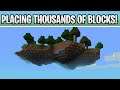 Minecraft Building Sky Island! Placing Thousands Of Blocks For Sky Update!