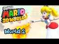 Super Mario 3D World - Walkthrough Part 2 - World 2 100% (Nintendo Switch Gameplay)